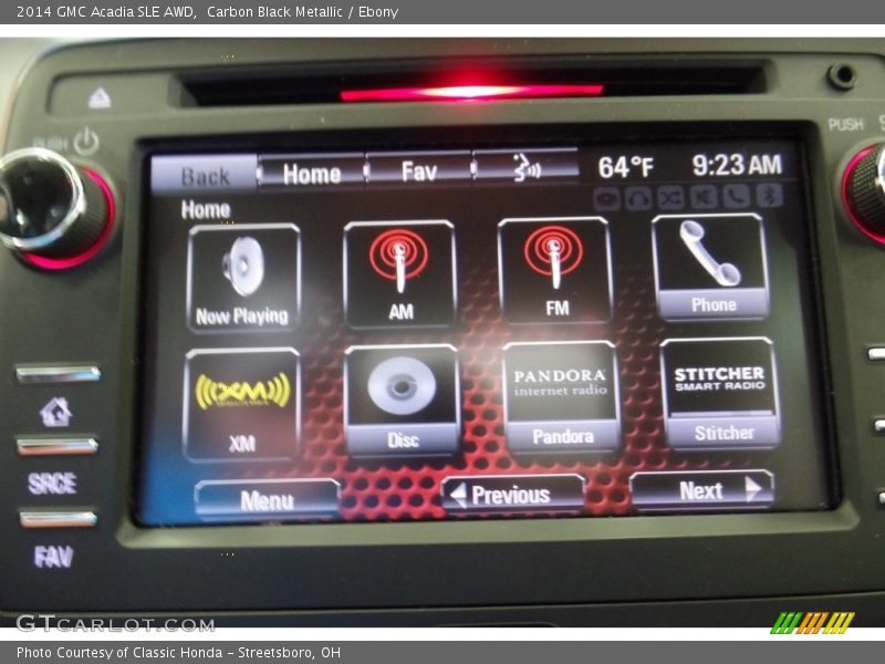 Carbon Black Metallic / Ebony 2014 GMC Acadia SLE AWD