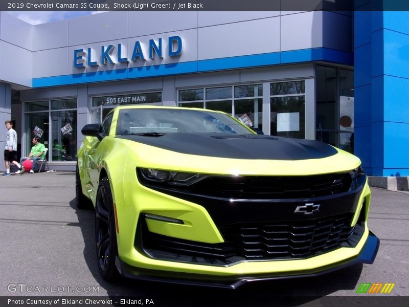 Shock (Light Green) / Jet Black 2019 Chevrolet Camaro SS Coupe