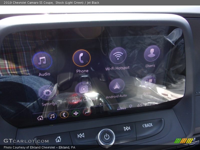 Shock (Light Green) / Jet Black 2019 Chevrolet Camaro SS Coupe