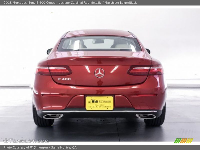 designo Cardinal Red Metallic / Macchiato Beige/Black 2018 Mercedes-Benz E 400 Coupe