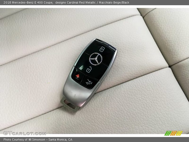 designo Cardinal Red Metallic / Macchiato Beige/Black 2018 Mercedes-Benz E 400 Coupe