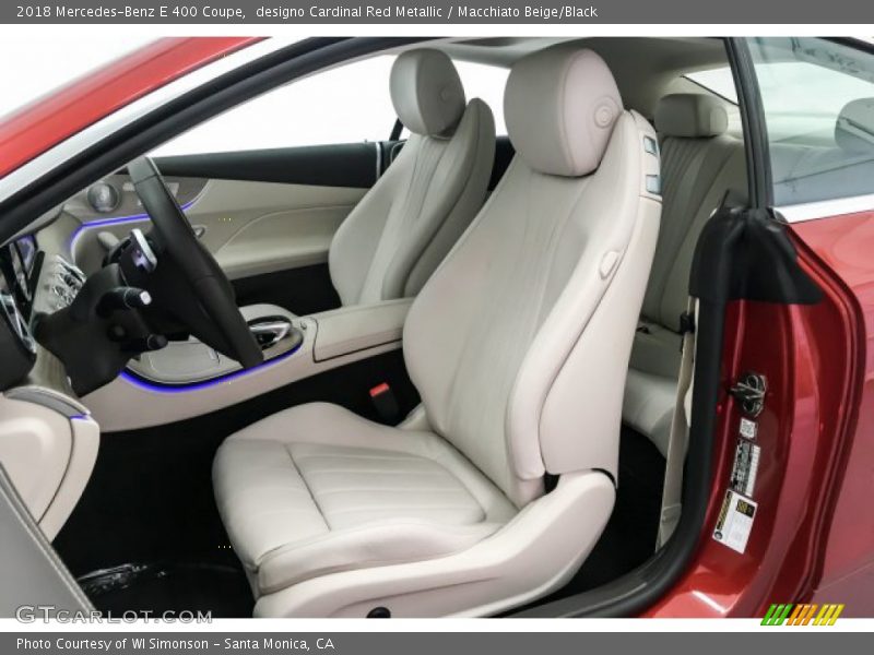 designo Cardinal Red Metallic / Macchiato Beige/Black 2018 Mercedes-Benz E 400 Coupe