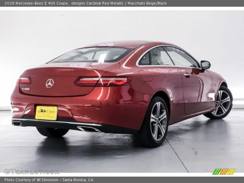 designo Cardinal Red Metallic / Macchiato Beige/Black 2018 Mercedes-Benz E 400 Coupe