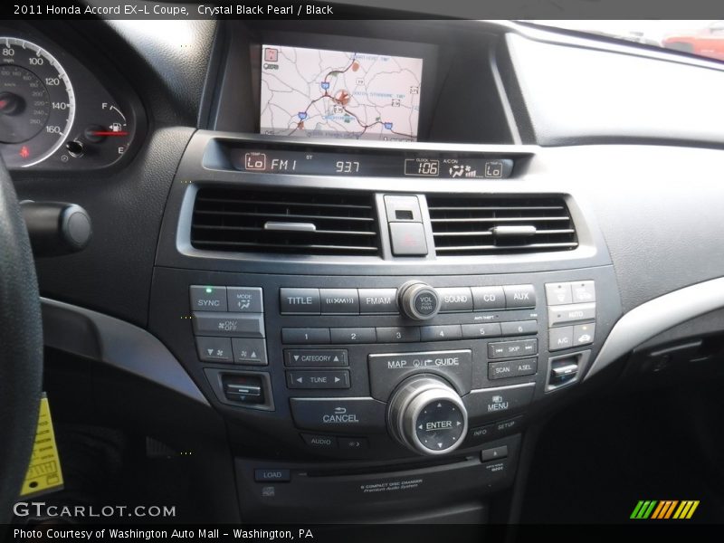 Crystal Black Pearl / Black 2011 Honda Accord EX-L Coupe
