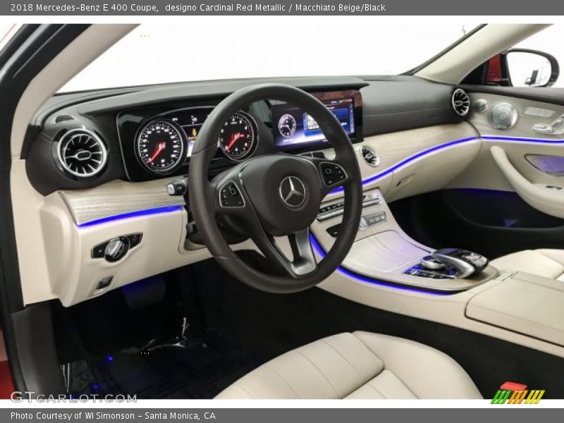 designo Cardinal Red Metallic / Macchiato Beige/Black 2018 Mercedes-Benz E 400 Coupe