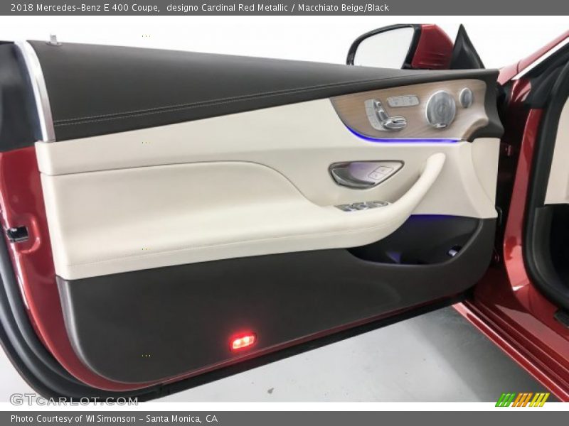 designo Cardinal Red Metallic / Macchiato Beige/Black 2018 Mercedes-Benz E 400 Coupe