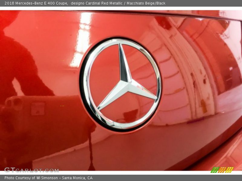 designo Cardinal Red Metallic / Macchiato Beige/Black 2018 Mercedes-Benz E 400 Coupe