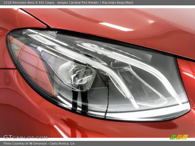 designo Cardinal Red Metallic / Macchiato Beige/Black 2018 Mercedes-Benz E 400 Coupe