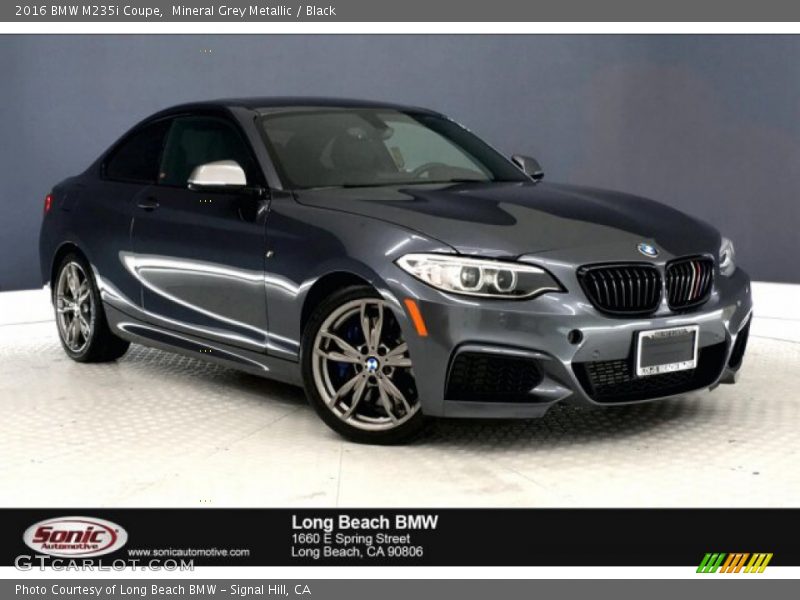 Mineral Grey Metallic / Black 2016 BMW M235i Coupe