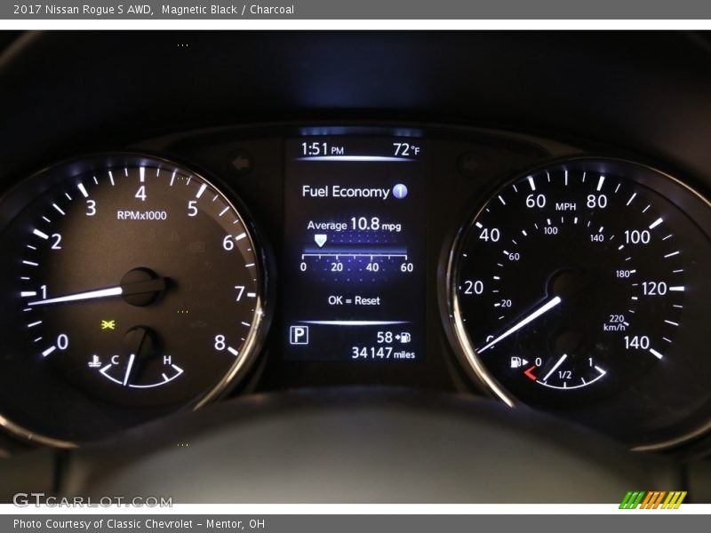 Magnetic Black / Charcoal 2017 Nissan Rogue S AWD