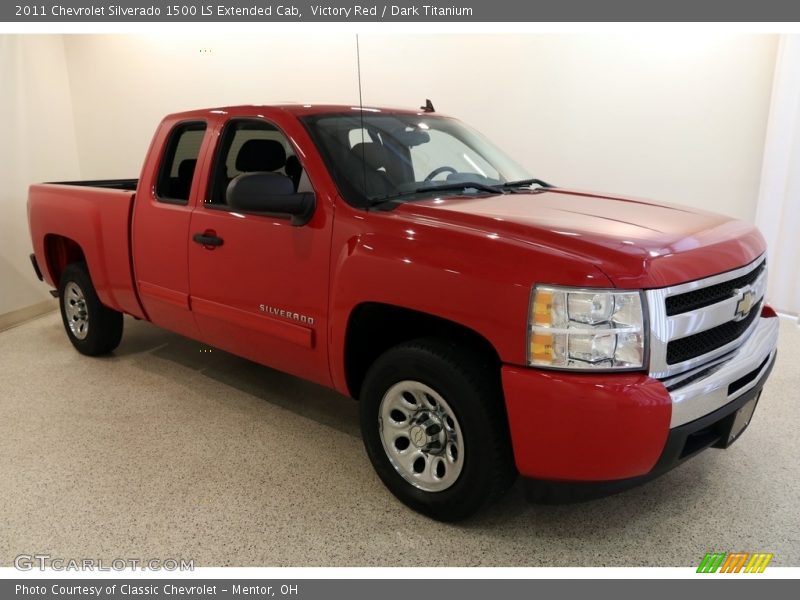 Victory Red / Dark Titanium 2011 Chevrolet Silverado 1500 LS Extended Cab