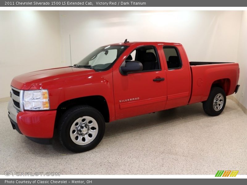 Victory Red / Dark Titanium 2011 Chevrolet Silverado 1500 LS Extended Cab