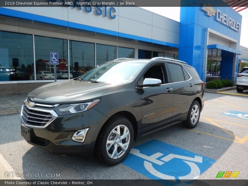 Nightfall Gray Metallic / Jet Black 2019 Chevrolet Equinox Premier AWD