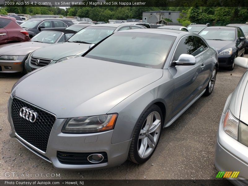 Ice Silver Metallic / Magma Red Silk Nappa Leather 2009 Audi S5 4.2 quattro