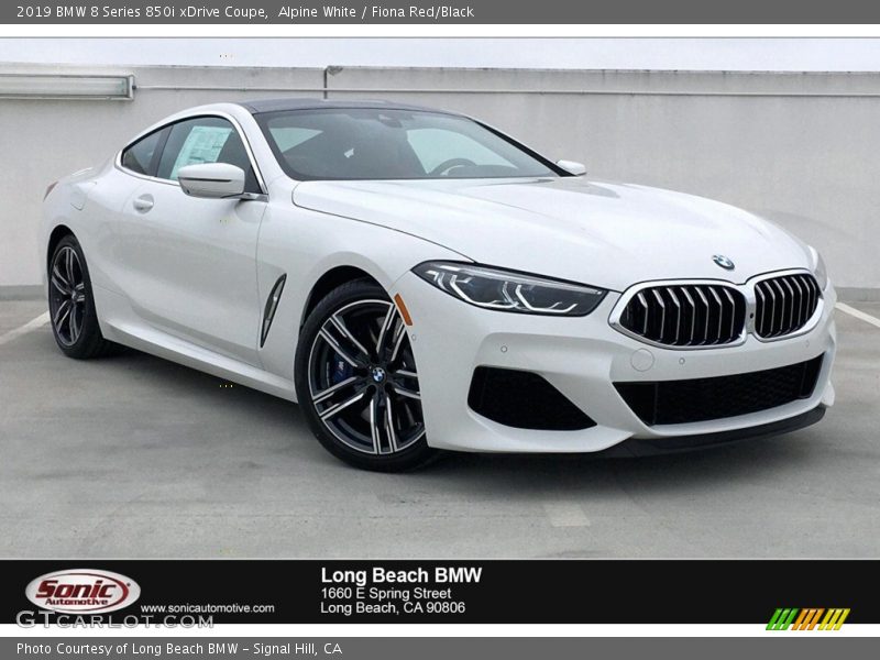 Alpine White / Fiona Red/Black 2019 BMW 8 Series 850i xDrive Coupe