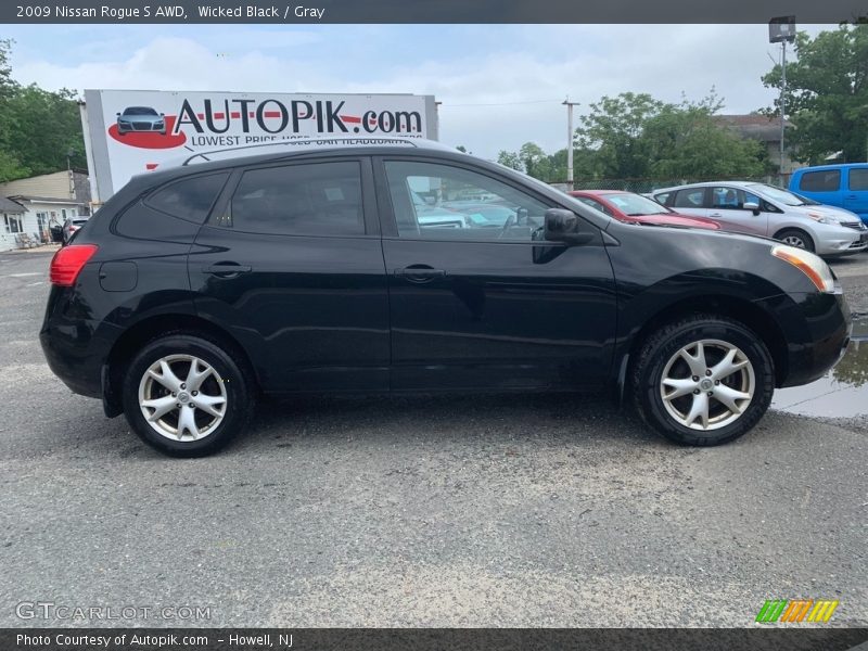 Wicked Black / Gray 2009 Nissan Rogue S AWD