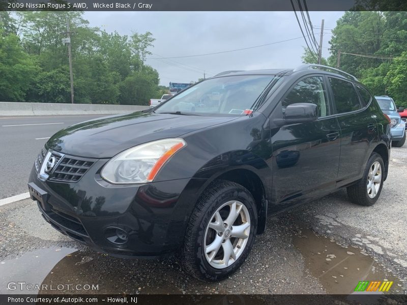 Wicked Black / Gray 2009 Nissan Rogue S AWD