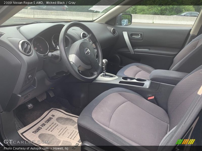Wicked Black / Gray 2009 Nissan Rogue S AWD