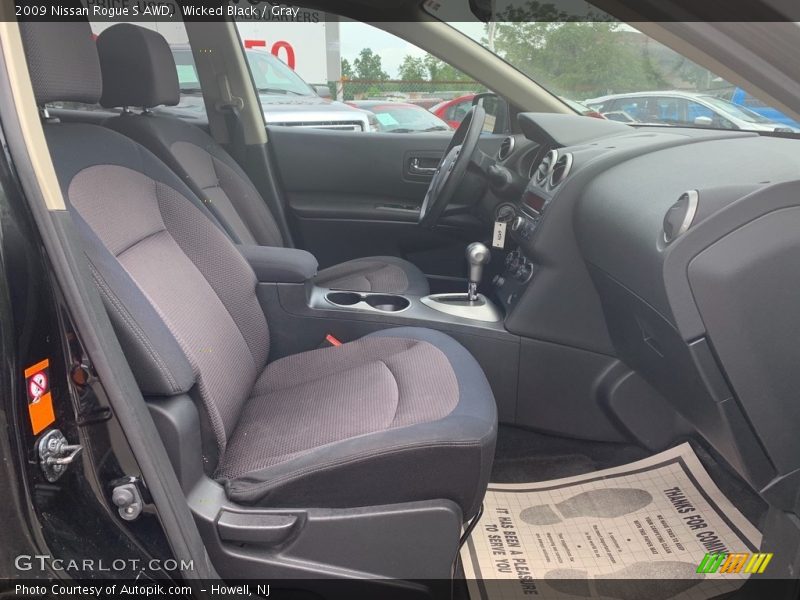Wicked Black / Gray 2009 Nissan Rogue S AWD