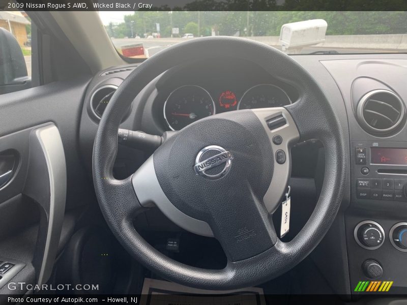 Wicked Black / Gray 2009 Nissan Rogue S AWD