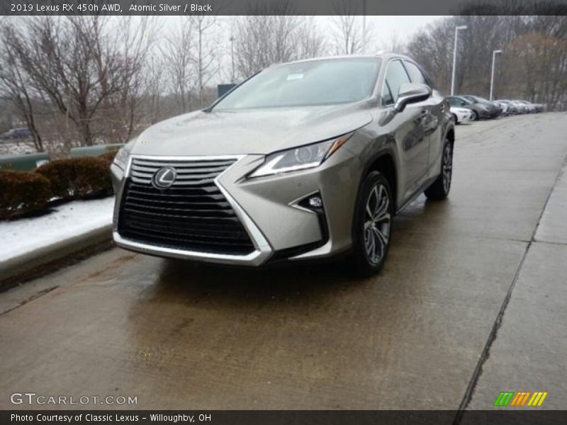 Atomic Silver / Black 2019 Lexus RX 450h AWD