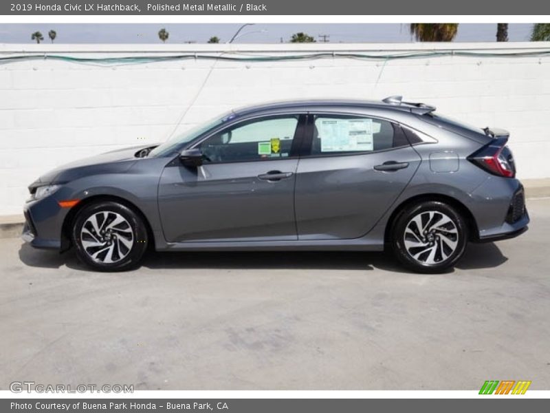 Polished Metal Metallic / Black 2019 Honda Civic LX Hatchback