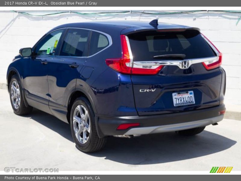 Obsidian Blue Pearl / Gray 2017 Honda CR-V EX-L