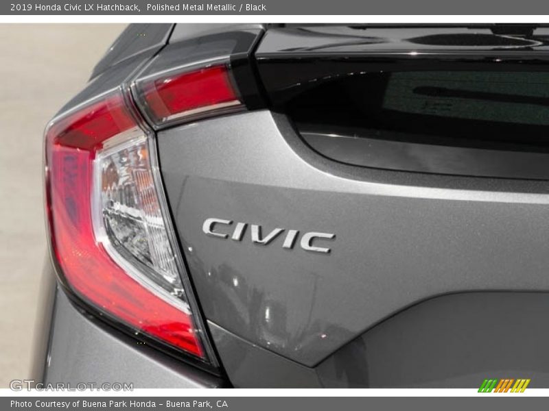 Polished Metal Metallic / Black 2019 Honda Civic LX Hatchback