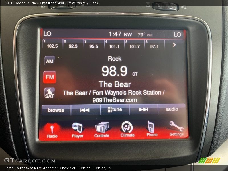 Vice White / Black 2018 Dodge Journey Crossroad AWD