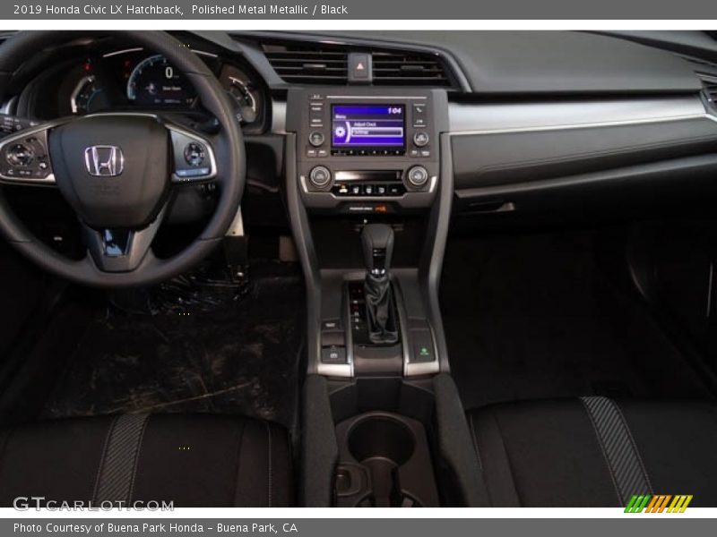 Polished Metal Metallic / Black 2019 Honda Civic LX Hatchback