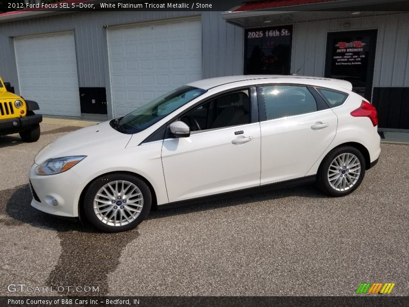 White Platinum Tricoat Metallic / Stone 2012 Ford Focus SEL 5-Door