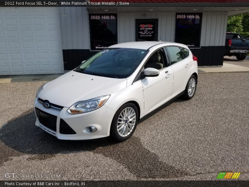 White Platinum Tricoat Metallic / Stone 2012 Ford Focus SEL 5-Door