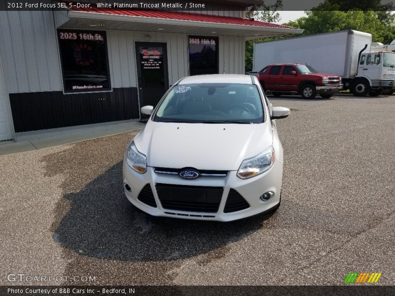White Platinum Tricoat Metallic / Stone 2012 Ford Focus SEL 5-Door