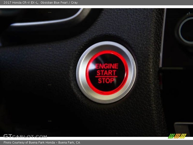 Obsidian Blue Pearl / Gray 2017 Honda CR-V EX-L