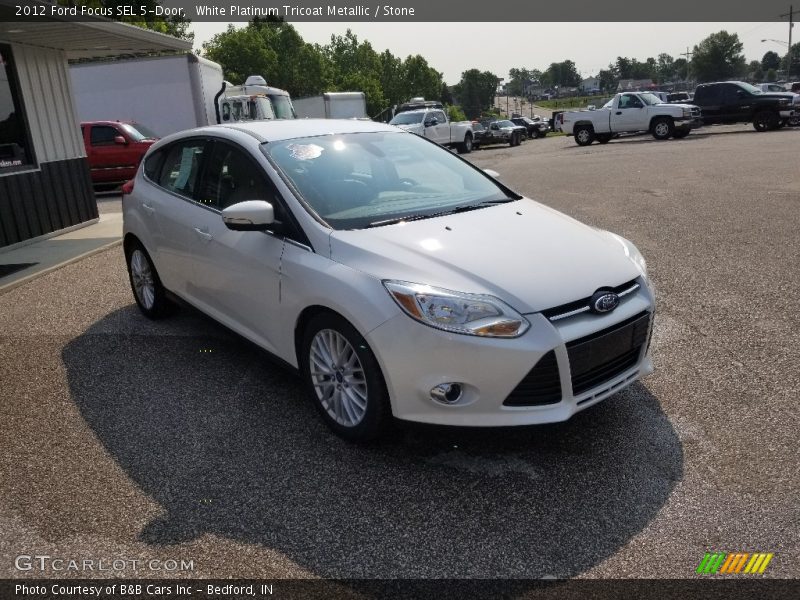 White Platinum Tricoat Metallic / Stone 2012 Ford Focus SEL 5-Door