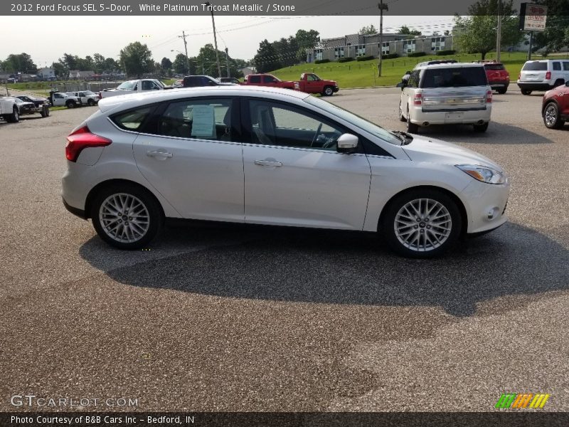 White Platinum Tricoat Metallic / Stone 2012 Ford Focus SEL 5-Door