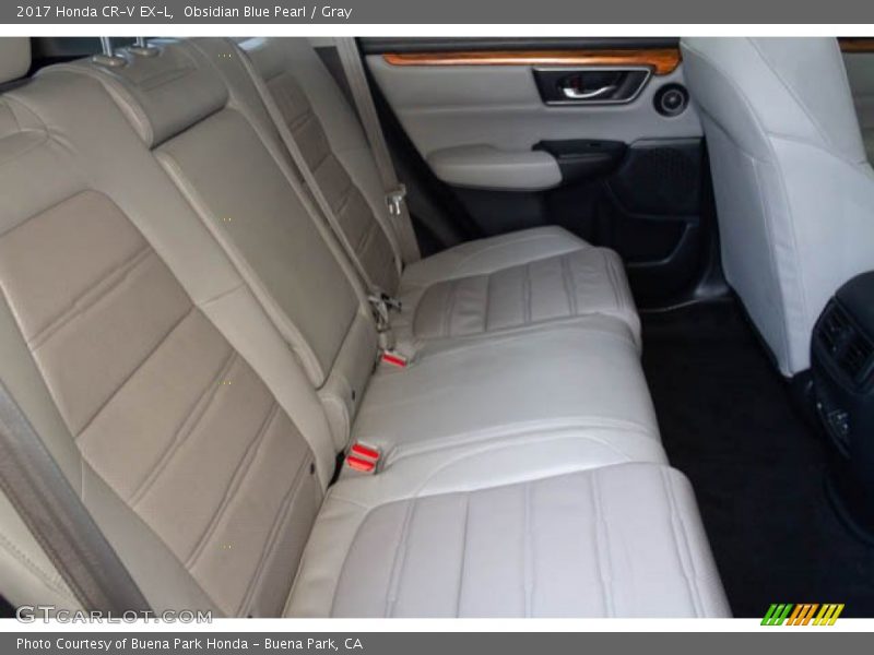 Obsidian Blue Pearl / Gray 2017 Honda CR-V EX-L