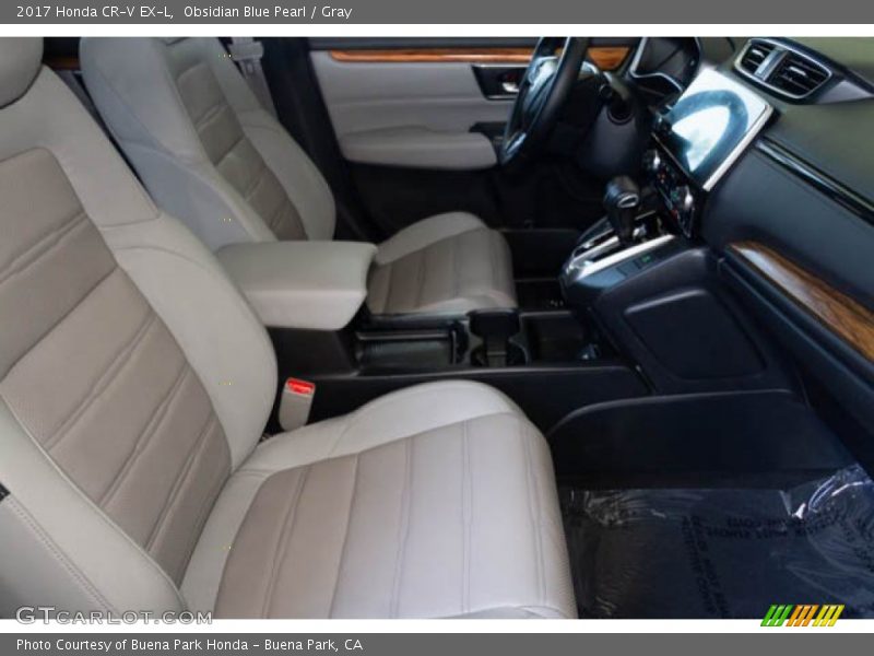 Obsidian Blue Pearl / Gray 2017 Honda CR-V EX-L