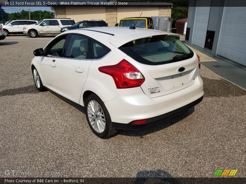 White Platinum Tricoat Metallic / Stone 2012 Ford Focus SEL 5-Door