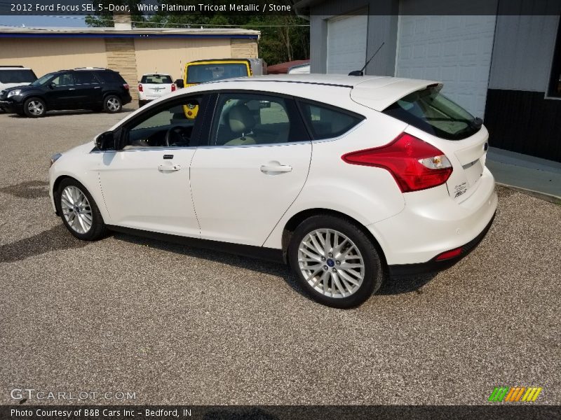 White Platinum Tricoat Metallic / Stone 2012 Ford Focus SEL 5-Door