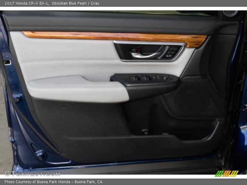 Obsidian Blue Pearl / Gray 2017 Honda CR-V EX-L