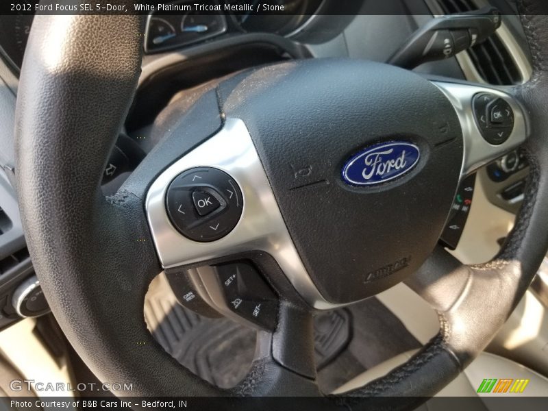 White Platinum Tricoat Metallic / Stone 2012 Ford Focus SEL 5-Door