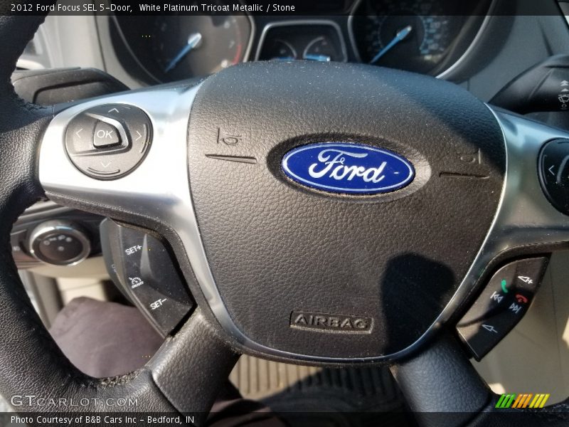 White Platinum Tricoat Metallic / Stone 2012 Ford Focus SEL 5-Door