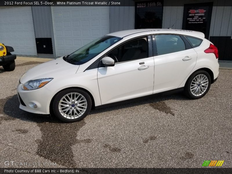 White Platinum Tricoat Metallic / Stone 2012 Ford Focus SEL 5-Door