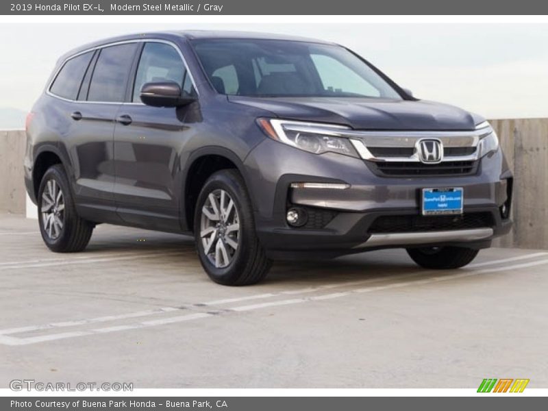 Modern Steel Metallic / Gray 2019 Honda Pilot EX-L