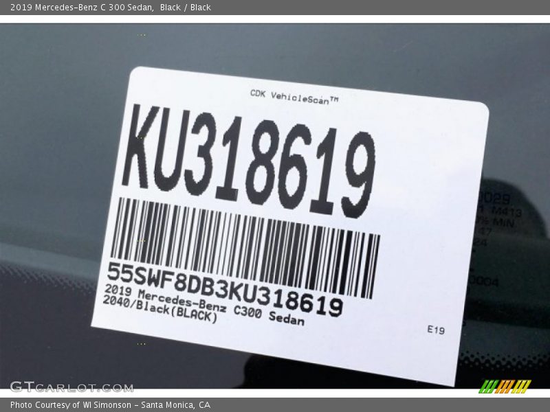 Black / Black 2019 Mercedes-Benz C 300 Sedan