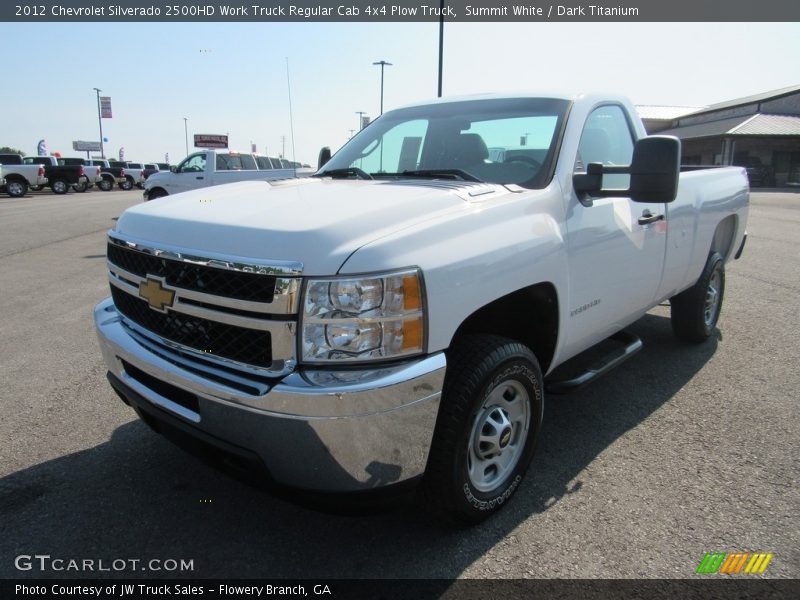 Summit White / Dark Titanium 2012 Chevrolet Silverado 2500HD Work Truck Regular Cab 4x4 Plow Truck
