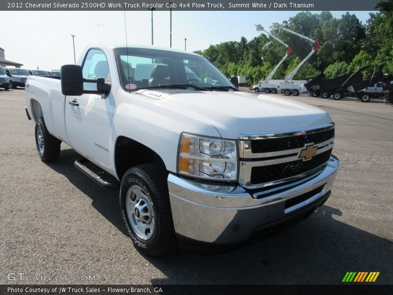 Summit White / Dark Titanium 2012 Chevrolet Silverado 2500HD Work Truck Regular Cab 4x4 Plow Truck