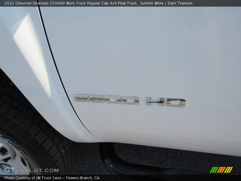 Summit White / Dark Titanium 2012 Chevrolet Silverado 2500HD Work Truck Regular Cab 4x4 Plow Truck
