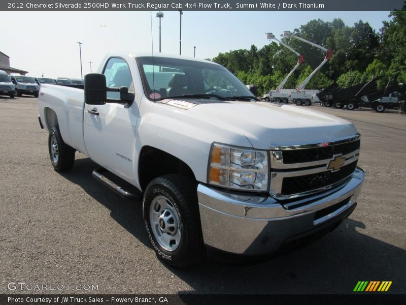 Summit White / Dark Titanium 2012 Chevrolet Silverado 2500HD Work Truck Regular Cab 4x4 Plow Truck